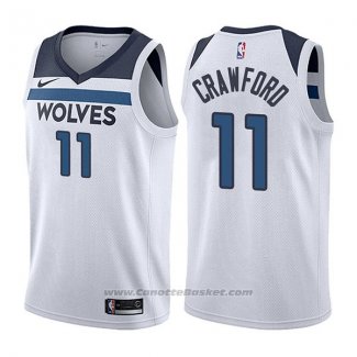 Maglia Minnesota Timberwolves Jamal Crawford #11 Association 2017-18 Bianco