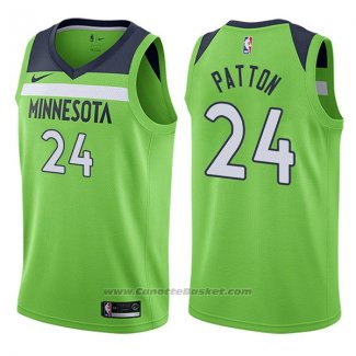 Maglia Minnesota Timberwolves Justin Patton #24 Statement 2017-18 Verde