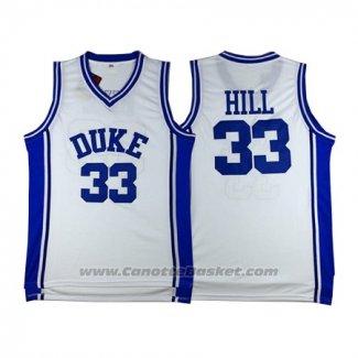 Maglia NCAA Duke Blue Devils Grant Hill #33 Bianco