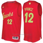 Maglia Natale 2016 Atlanta Hawks Taurean Prince #12 Rosso