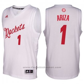 Maglia Natale 2016 Houston Rockets Trevor Ariza #1 Bianco