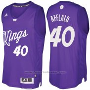 Maglia Natale 2016 Sacramento Kings Arron Afflalo #40 Viola