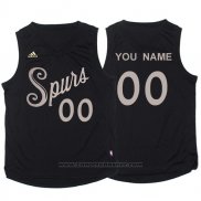 Maglia Natale 2016 San Antonio Spurs Adidas Personalizzate Nero