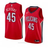 Maglia New Orleans Pelicans Dairis Bertans #45 Statement 2018 Rosso