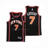 Maglia New York Knicks Carmelo Anthony #7 Citta 2021-22 Nero
