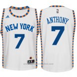 Maglia New York Knicks Carmelo Anthony #7 Retro Bianco