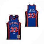 Maglia New York Knicks Patrick Ewing No 33 Mitchell & Ness 1998-99 Blu