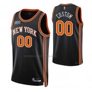 Maglia New York Knicks Personalizzate Citta 2021-22 Nero