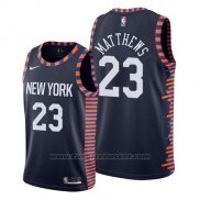Maglia New York Knicks Wesley Matthews #23 Citta 2019 Blu