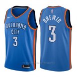 Maglia Oklahoma City Thunder Corey Brewer #3 Icon 2017-18 Blu