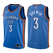 Maglia Oklahoma City Thunder Corey Brewer #3 Icon 2017-18 Blu