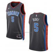 Maglia Oklahoma City Thunder Luguentz Dort #5 Citta 2022-23 Grigio