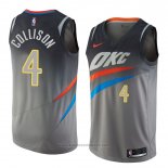 Maglia Oklahoma City Thunder Nick Collison #4 Citta 2018 Grigio