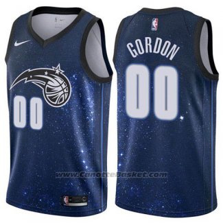 Maglia Orlando Magic Gordon #00 Citta 2017-18 Blu