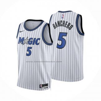 Maglia Orlando Magic Paolo Banchero No 5 Association 2025-26 Bianco