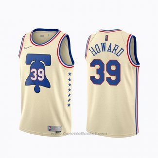 Maglia Philadelphia 76ers Dwight Howard #39 Earned 2020-21 Crema