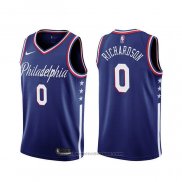 Maglia Philadelphia 76ers Josh Richardson #0 Citta 2019-20 Blu