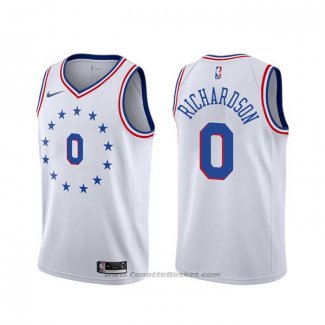 Maglia Philadelphia 76ers Josh Richardson #0 Earned Bianco