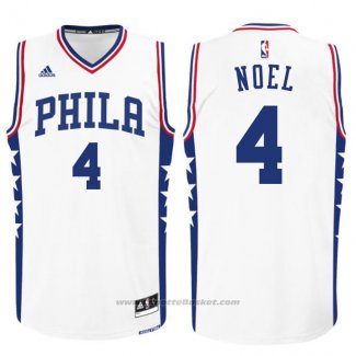 Maglia Philadelphia 76ers Nerlens Noel #4 Bianco