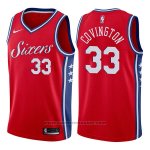 Maglia Philadelphia 76ers Robert Covington #33 Statement 2017-18 Rosso