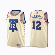 Maglia Philadelphia 76ers Tobias Harris #12 Earned 2020-21 Crema