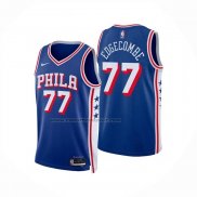 Maglia Philadelphia 76ers V.j. Edgecombe No 77 Icon 2025-26 Blu