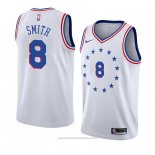 Maglia Philadelphia 76ers Zhaire Smith #8 Earned 2018-19 Bianco