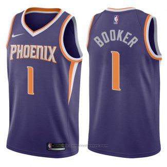 Maglia Phoenix Suns Devin Booker #1 2017-18 Viola