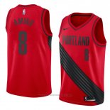 Maglia Portland Trail Blazers Al Farouq Aminu #8 Statement 2018 Rosso