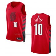 Maglia Portland Trail Blazers Nassir Little #10 Statement 2022-23 Rosso