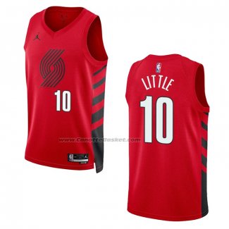 Maglia Portland Trail Blazers Nassir Little #10 Statement 2022-23 Rosso