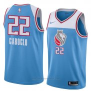 Maglia Sacramento Kings Bruno Caboclo #22 Citta 2018 Blu