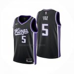 Maglia Sacramento Kings Deaaron Fox No 5 Icon 2024-25 Nero