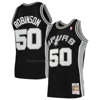 Maglia San Antonio Spurs David Robinson NO 50 Mitchell & Ness 1998-99 Nero