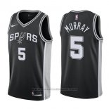 Maglia San Antonio Spurs Dejounte Murray #5 Swingman Icon 2017-18 Nero