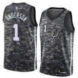 Maglia San Antonio Spurs Kyle Anderson #1 Citta 2018 Grigio