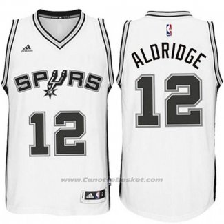 Maglia San Antonio Spurs LaMarcus Aldridge #12 Bianco