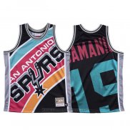 Maglia San Antonio Spurs Luka Samanic #19 Mitchell & Ness Big Face Nero