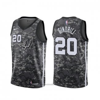 Maglia San Antonio Spurs Manu Ginobili #20 Citta Camuffamento