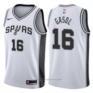 Maglia San Antonio Spurs Pau Gasol #16 2017-18 Bianco