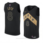 Maglia Toronto Raptors Jordan Loyd #8 Citta 2018 Nero