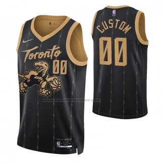 Maglia Toronto Raptors Personalizzate Citta 2021-22 Nero