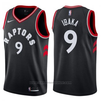 Maglia Toronto Raptors Serge Ibaka #9 Statement 2017-18 Nero