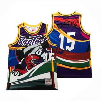 Maglia Toronto Raptors Vince Carter NO 15 Rainbow Classic Nero