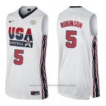 Maglia USA 1992 David Robinson #5 Bianco