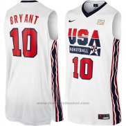 Maglia USA 1992 Kobe Bryant #10 Bianco