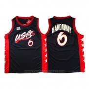 Maglia USA 1996 Anfernee Hardaway #6 Nero