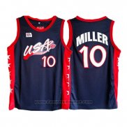 Maglia USA 1996 Reggie Miller #10 Nero