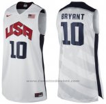 Maglia USA 2012 Kobe Bryant #10 Bianco