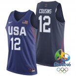 Maglia USA 2016 DeMarcus Cousins #12 Blu